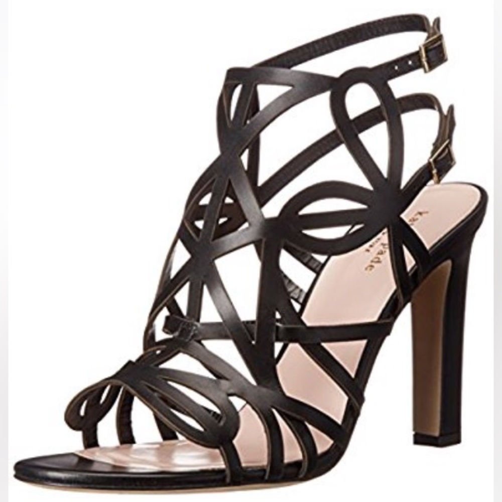 kate spade Black Strappy High Heel Sandals